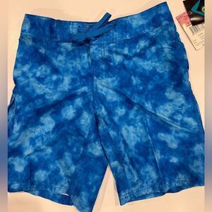 Kanu Surf Women's Marina UPF 50+ Active Swim Board Shorts Sydney Blue, 2 NWT